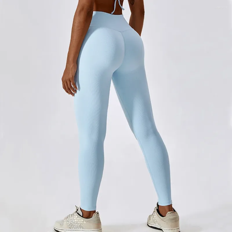 Frauen Leggings Lycra Frauen hohe Taille Leggins Womens Gym 2023 Sport Strumpfhosen Frau bequem Mujer Sport Femme Blue