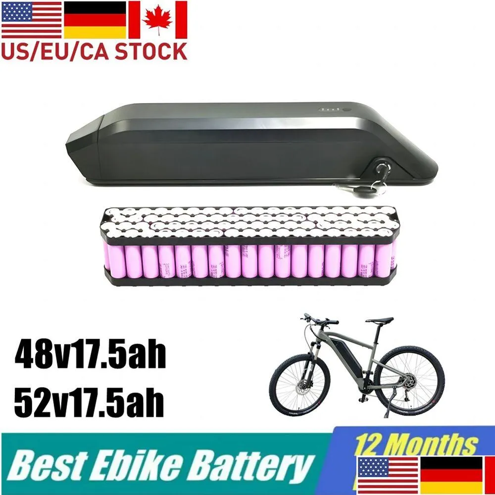 Batterie de vélo électrique Himiway 48V 17.5AH Révention Kirin 52V Pack de batteries latérales pour 750W 1000W avec costume de chargeur Magicycl Dhu3r