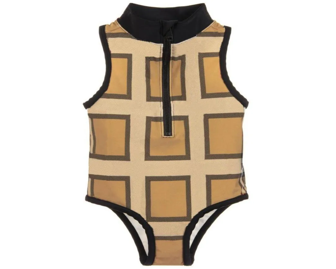 Kids Onepiece Swimsuit Leuke zomerstreep Draad hoofdcontrole patroon meisje zwempak set mode comfortabele kleding kinderen039S3567864