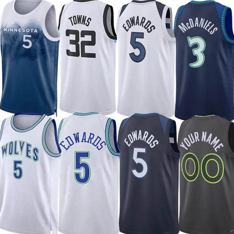 Anthony Edwards City Basketbol Forma Min Minnesotntimberwolvn Rudy Gobert Naz Reid Karl Towns Jaden McDaniels Kyle Anderson Mike Conley Men Jersey Custom