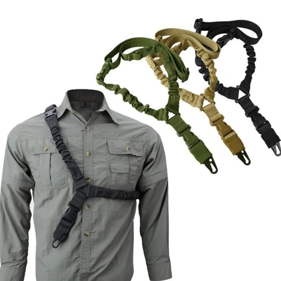 Ceintures Tactical Single Point Rifle Sling Back Strap Nylon Paintball Ajustement Paintball Military Gun Hurting Accessoires 305V