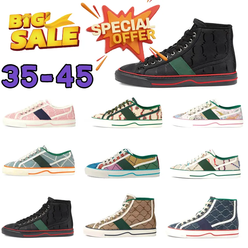 Designer Woman Tennis Chaussures 1977 Canvas Man Shoes Green and Red Stripe Stripe Rubber Sole Stretch Cotton Low Platform Sneaker avec