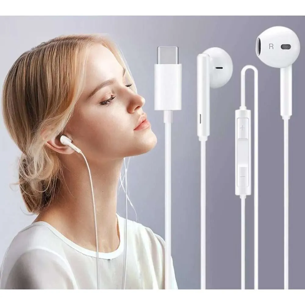 70 5g X9b Type-c USB Earphone with Mic Button Control for P30 Honor 50 5G X9 X8 Mate 30 Pro