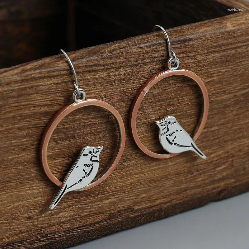 Bengelen oorbellen vintage etnische stijl kingfisher vogel voor vrouwen Boheemse natuur sieraden