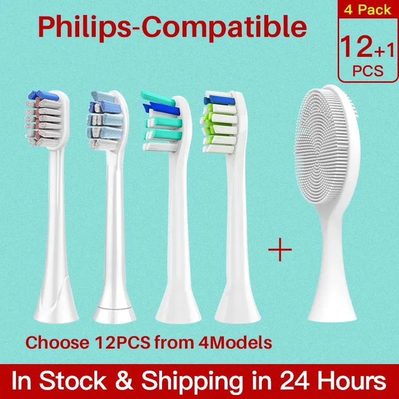 Escova de dentes Philips Sonicare dentes cabeças de dentes de silicone Cabeça de limpeza facial para Philips Sonicare Electric dentes de dentes de limpeza cabeça