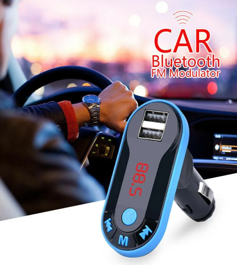 2020 CAR Bluetooth FM Modulador mp3 Music Player Hands Calling Dual USB Card8364989