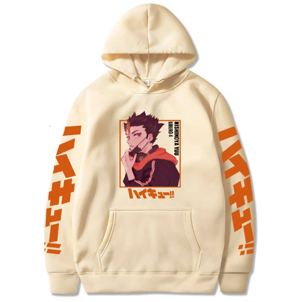 New Haikyuu Hoodie Anime Fly Nishinoya Yuu Printed Sweatshirts