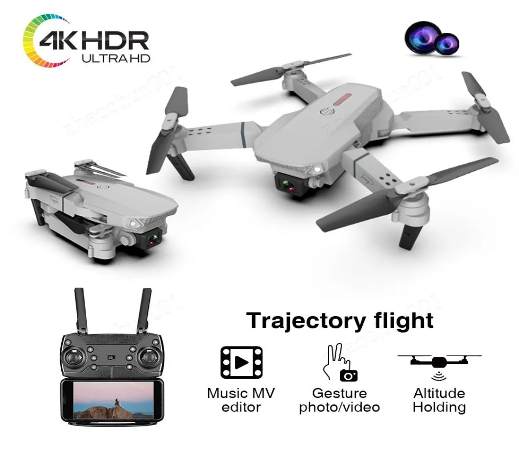 E88 Pro Mini Drone With Wide Angle HD 4K 1080P Dual Camera Height Hold Wifi RC Foldable Quadcopter Dron Gift Toy1131235