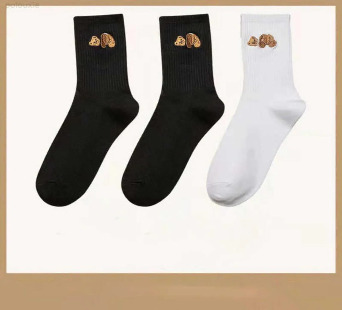 Socks Designer Palm Socks 2 Color Fashion Angel Women and Men Casual Pa Bear Ademende basketbalvoetbal 3 Paren Sock B6907943