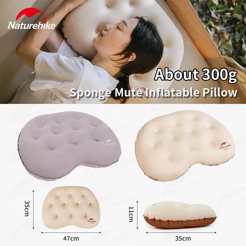 Bags Naturehike Portable Outdoor Tpu Camping Air Pillow Ultralight Sponge Mute Sleeping Pad Iatable Pillow Travel Office Plane