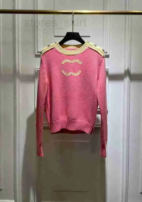 Tricot de tricot pour femmes pulls designer ch chreurs européens concepteurs de cachemire contraste rose pull de cachemire