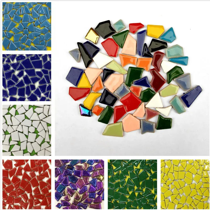 100G Nieregularne mozaiki kreatywne ceramiczne mozaiki mozaiki DIY Hobby rzemieślnicze rękawowe materiały dekoracyjne Mozaiki 231222
