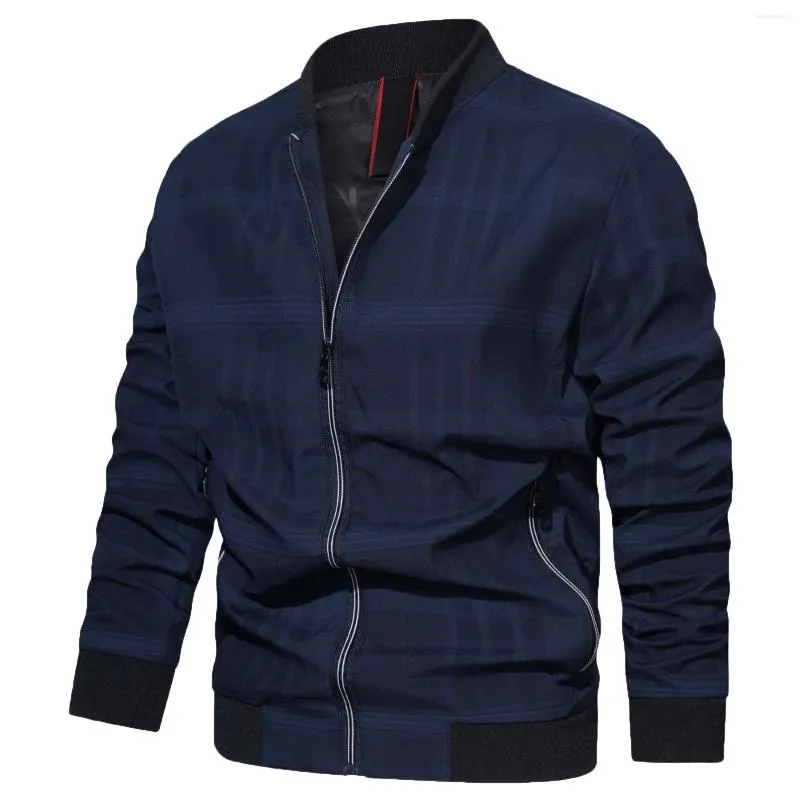 Men's Jackets kledingjack winterheren herfst stcollar jas lange mouwen zip mannen voor jassen winddichte print werk koud weer