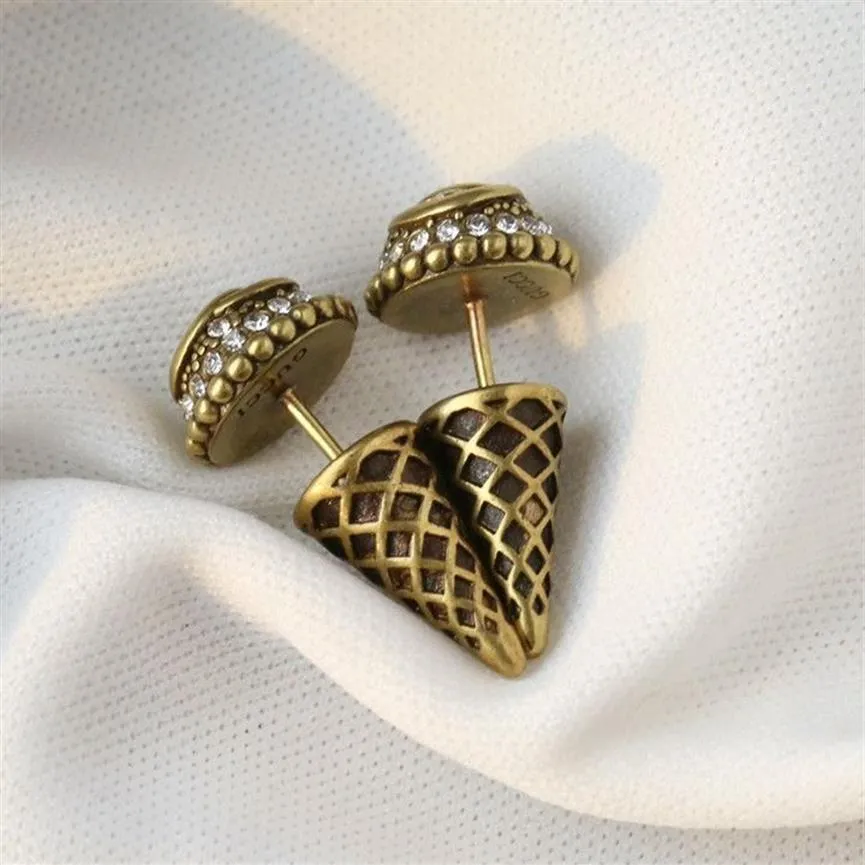 Projektant lodów śrubowe kolczyki dla kobiet miłość 925 Srebrna szpilka kolczyki biżuterii 271Q