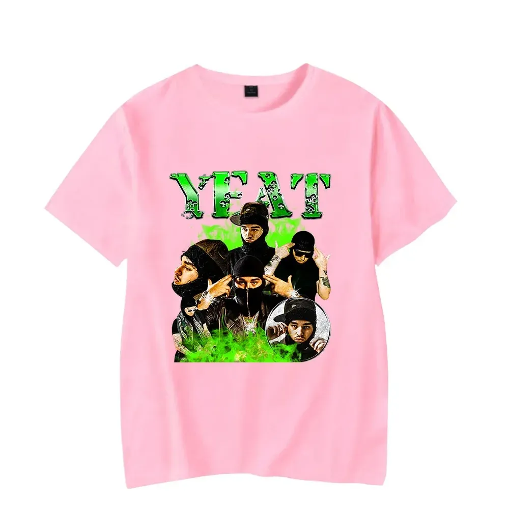 ラッパーYeat 2アライブワールドツアー特大Tシャツ女性男性夏のクルーネック半袖面白いTシャツグラフィックティーズストリートウェア965