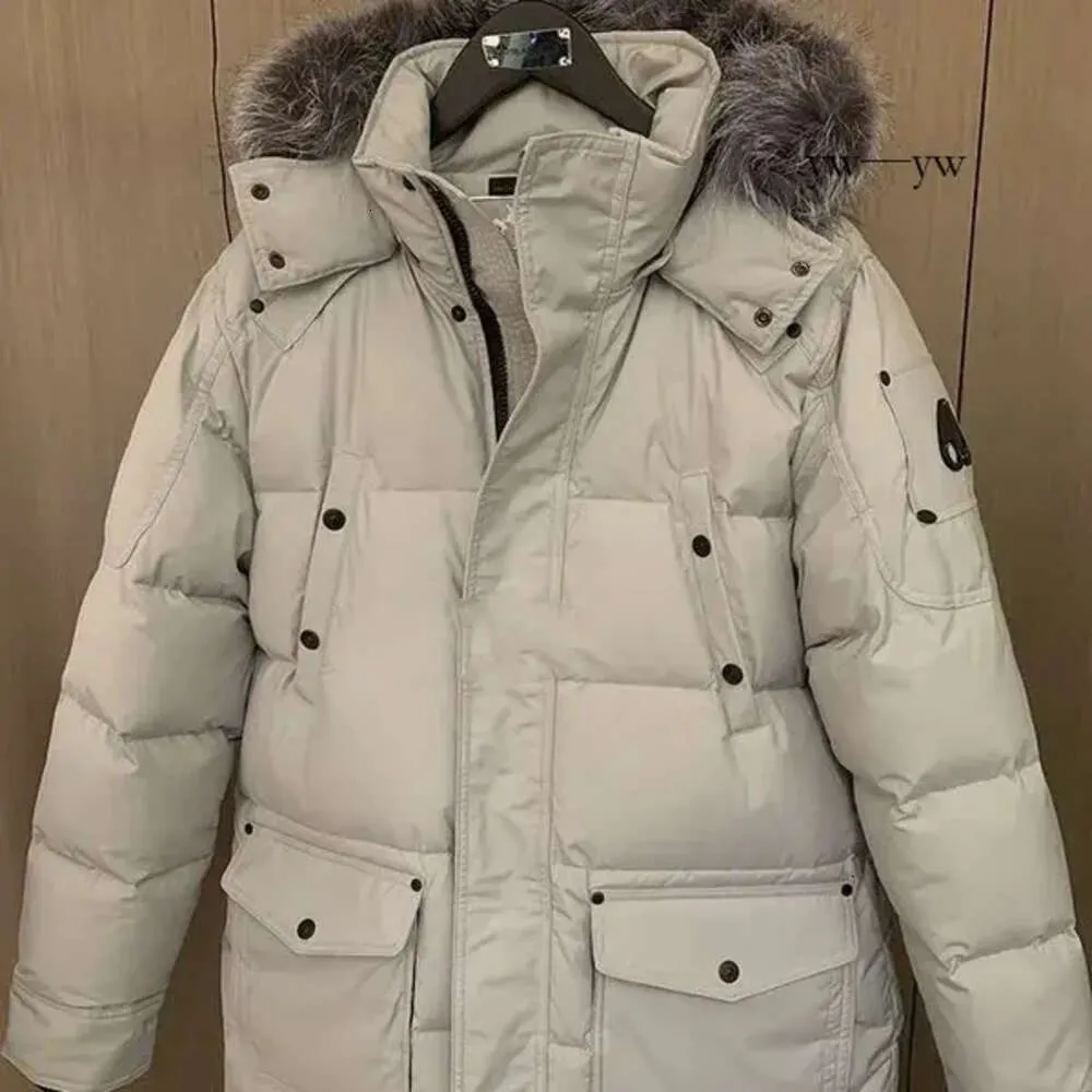Mooess Knuckles Мужская парка парка, канадская куртка High Real Fur Canadian Woman 06 Style White и Black Duck Winter Hot Seders 3574