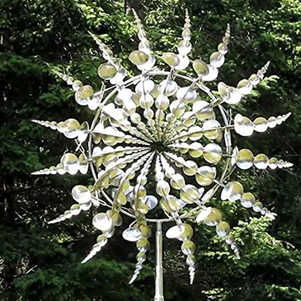 Lampes solaires 2021 Métro-vent en métal unique et magique Spinneurs dynamiques Spinners Power Power Ratgers exotic Yard Patio Lawn Garden Deco284r