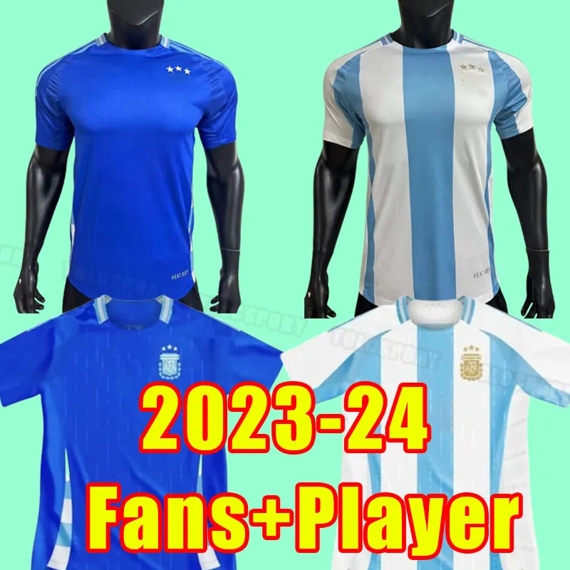 2023 2024 Argentina Soccer Jerseys Football Shirt Dybala Aguero Maradona Di Maria 23 24 Fans Player Version Men Uniforms Away Home