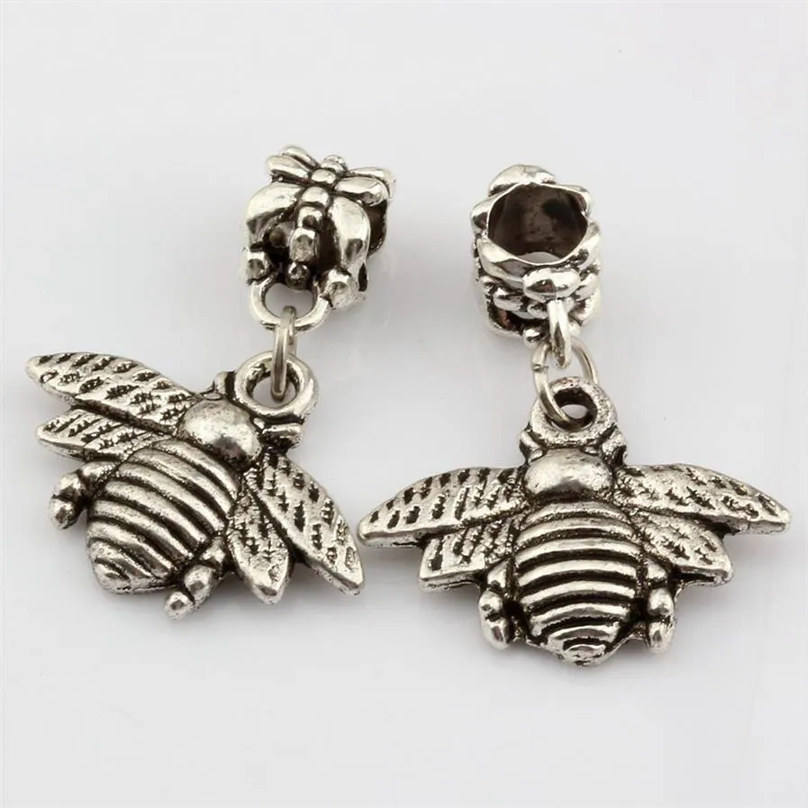 100 Pcs Antique Silver Bees Charms Charm Pendant For Jewelry Making Bracelet Necklace DIY Accessories 28 21mm261y