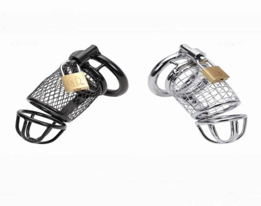 Male Chastity Device Cock Cage Restraint Stainless Steel Penis Ring Virginity Chastity Lock Belt SM Bondage adult sex toys Product9323273