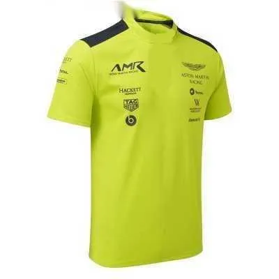 T-shirt da uomo Aston Martin F1 Team Green T-shirt personalizzata Spanish Racing Formula One T-shirt traspiranti di alta qualità Magliette per uomo Camicia