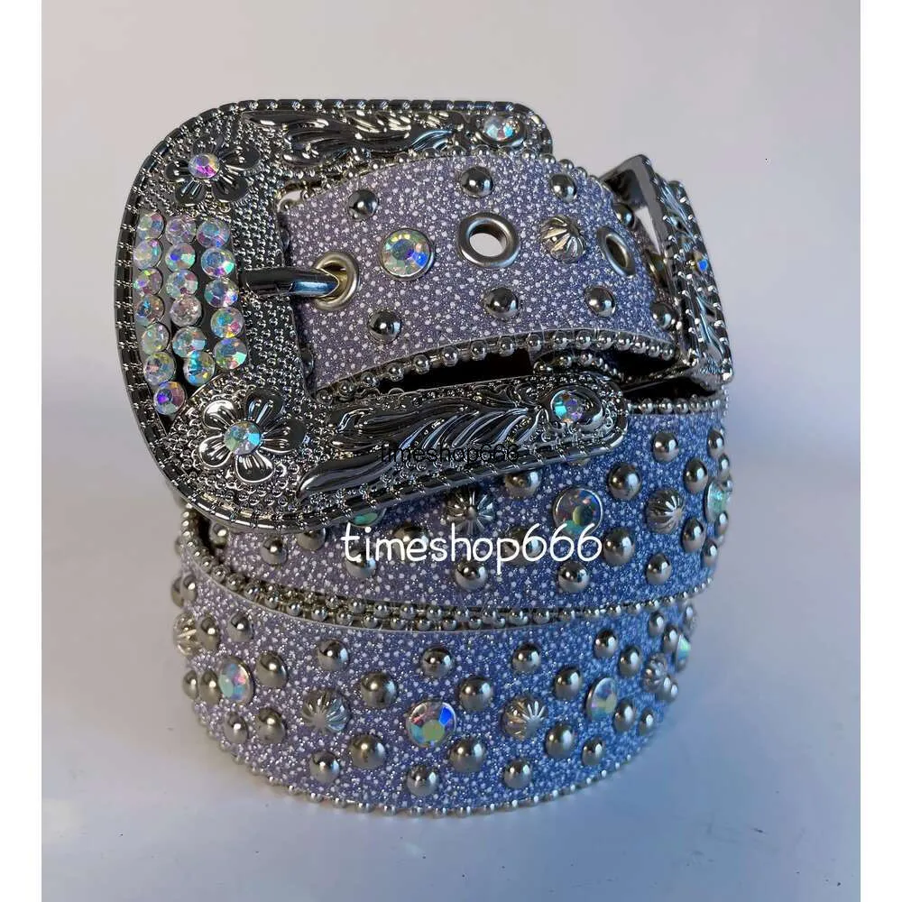 2024 mężczyzn Kobiety Wysokiej jakości BB Simon Belt Luksusowy projektant Pasek Retro Retro Igle Paski klamrowe 20 Kolor Crystal Diamond Bling Rhinestones jako prezent