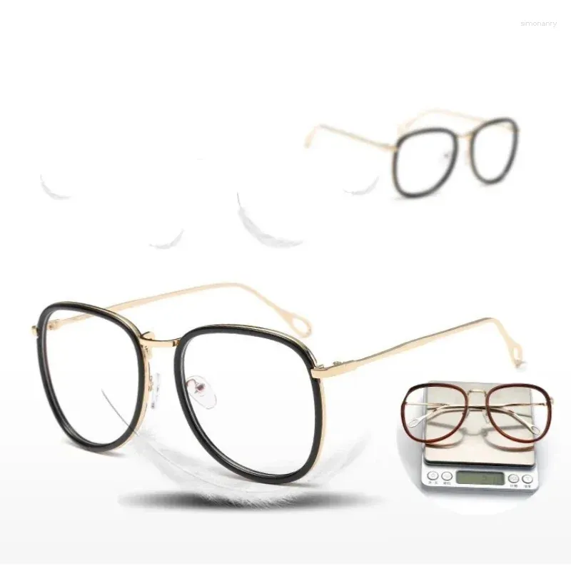 Sunglasses Frames Designer Woman Glasses 2023 Men Optical Metal Round Frame Clear Lens Eyeware Black Silver Gold Eye Glass