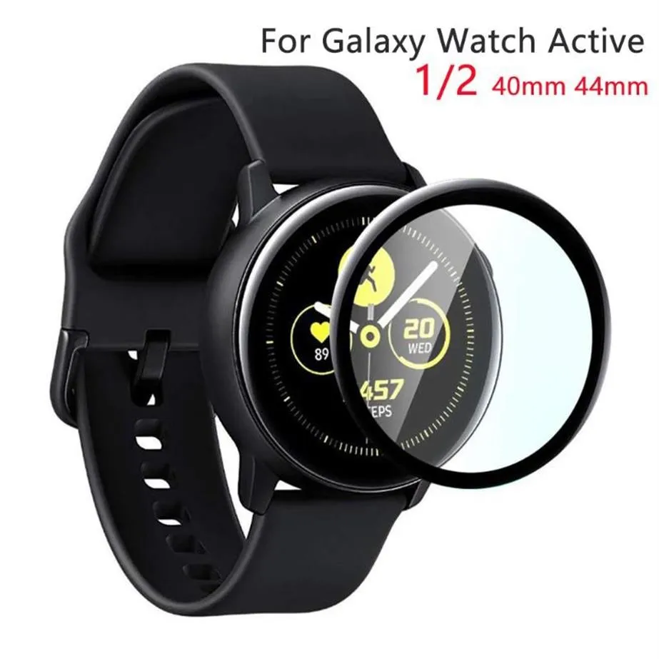 Regardez des bandes pour Galaxy Active 2 44mm 40mm Sport 3D HD Film Protector Film Accessories Glass2294