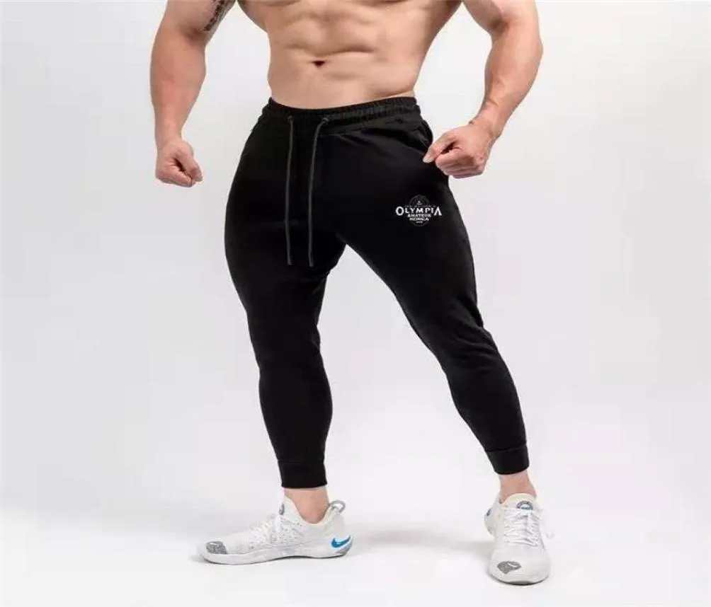 Men039s Pants Olympia Joggers Sweetpants Erkekler Günlük Gyms Fitness Egzersiz Spor Giyim Pantolonları Sonbahar Erkek Crossfit Track M3XL18737712