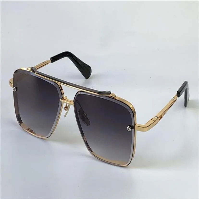 Lunettes de soleil Hommes Design Metal Vintage Eyewear Fashion Style Square Square sans cadre UV 400 avec Case d'origine233d