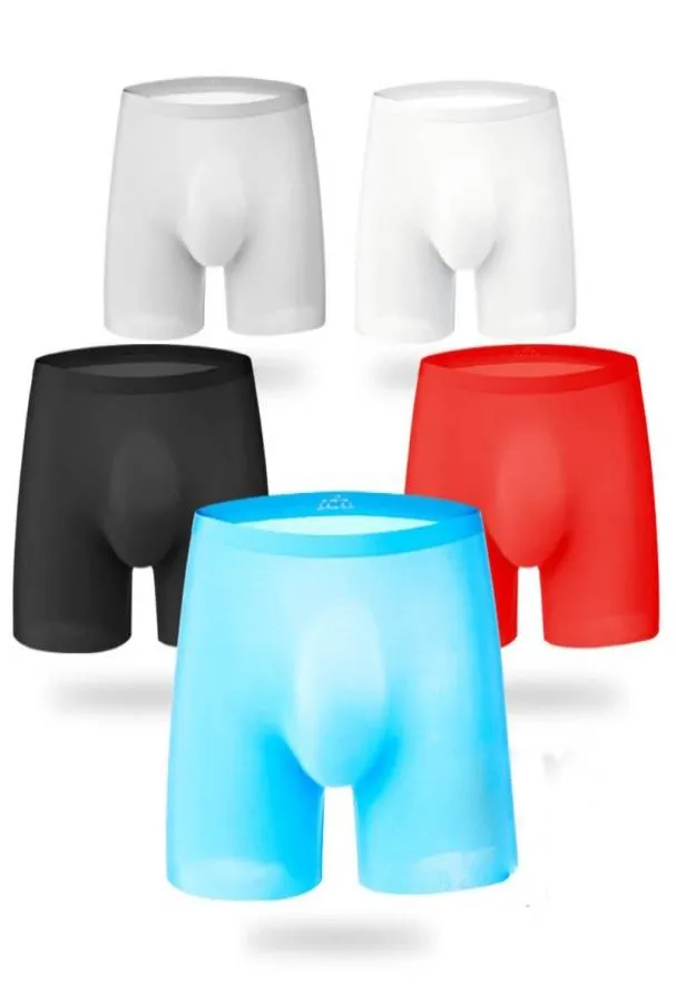 Underpants Seamless Ice Silk Ondergoed Mannen Thong With Beads Breathable Briefs Men Boxers Male Panties Unique Style Fiber Sexy U2173827