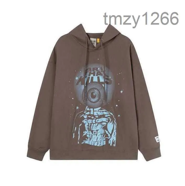 2023 Mens Designer Hoodies Sweatshirts TILL SALU HOUDIE GALLERYS DEPTS GARY Målad graffiti Användt brev tryckt lösa casual mode män hoody size sx 9rjd