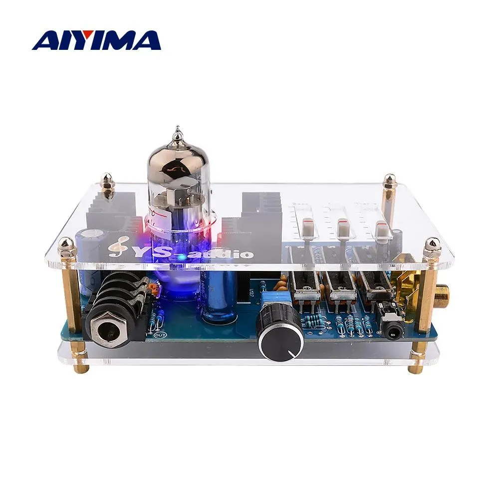 Mixer Aiyima 3,5 mm 6n11 Tube hörlurar Förstärkare Audio Stereo Class A Mini Pre amp -hörlurar Förförstärkare med Tone Control Board