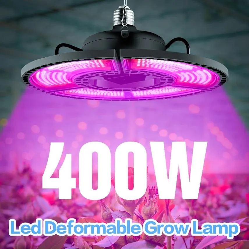 E27 Grow Grow Light 100W 200W 300W 400W 높은 밝기 LED 조명 AC85-265V 식물을위한 변형 가능한 램프 실내 수경 텐트 239I