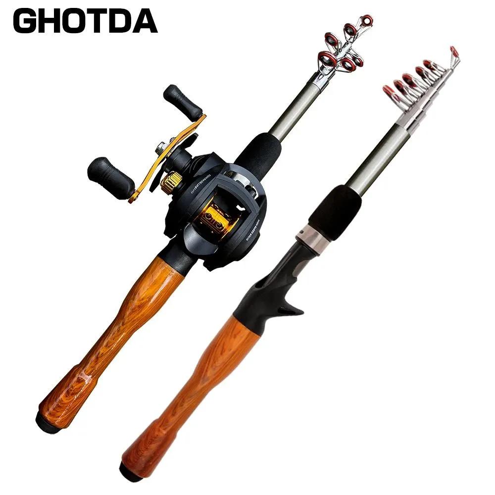 Accessories Portable Fishing Rod With Baitcaster Reel Combo Lure