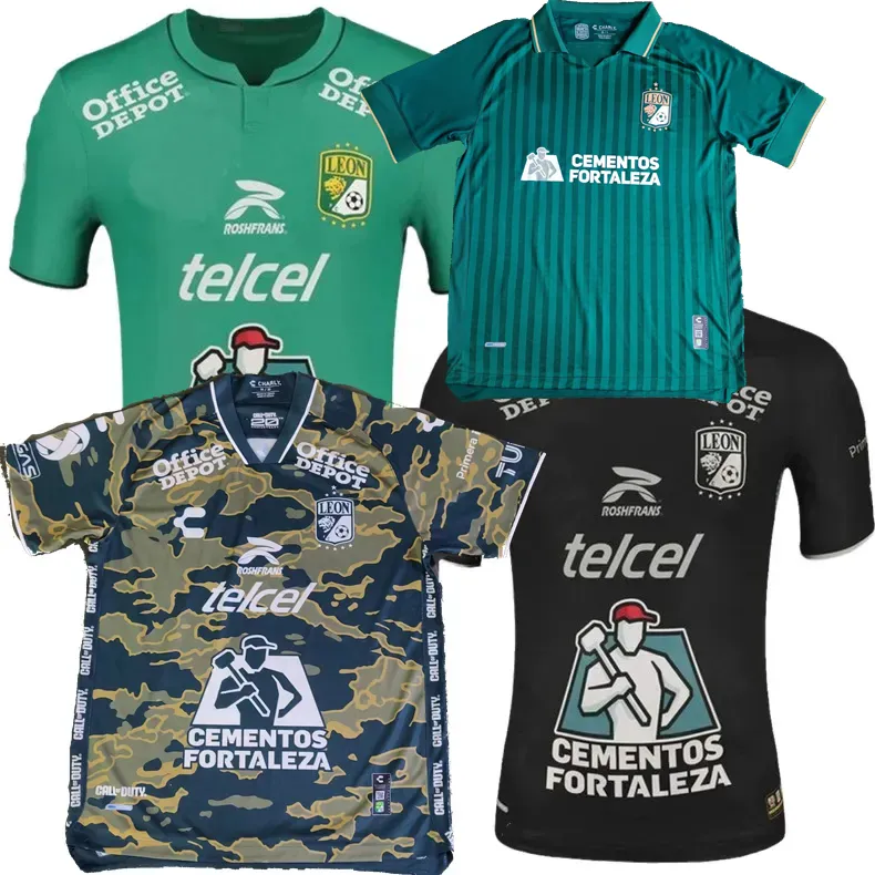 2023 2024 Liga MX Club Leon Fußballtrikots L.ROMERO F.VINAS I.MORENO RUBIO A.MENA A.FRIAS BORJA SANCHEZ RODRIGUEZ Home Away 3rd 23 24 Fußballtrikot für Herren und Kinder