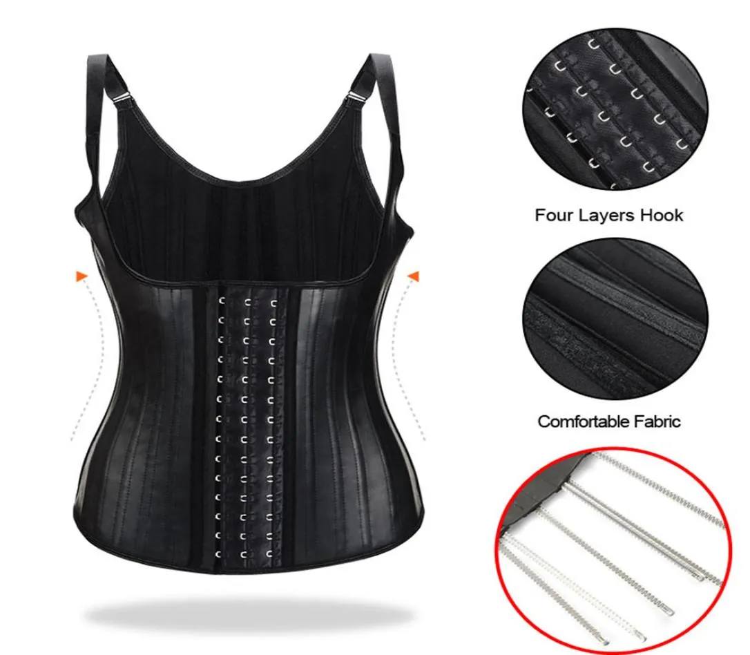 Women Postpartum 25 Steel Bonds Latex Vest Shapewear Spandex Body