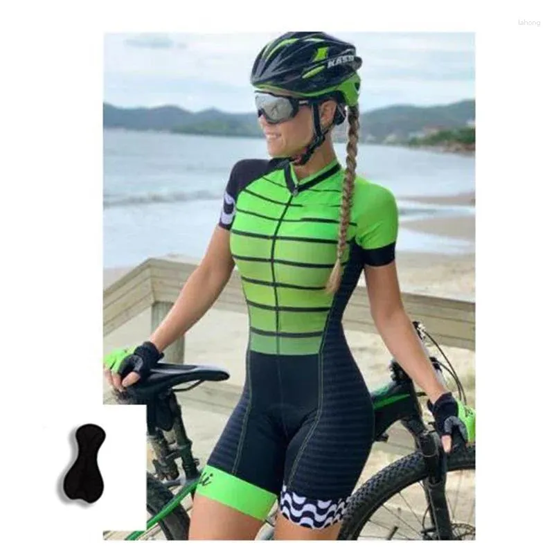 Tävlingssatser 2024 Custom Cycling Summer Jersey Women's Wear Cykellkläder för triathlon Jumpsuit Kort cykeldräkt