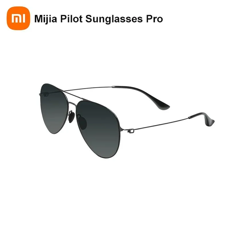 Óculos de sol xiaomi mijia moda piloto óculos de sol náilon polarizado óculos de sol das mulheres dos homens quadro de aço inoxidável anti-reflexo condução óculos