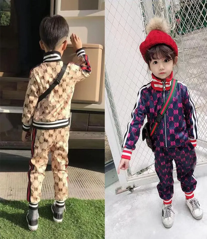 Fashion Kids Designer Tracksuit Sets Set Lettere di stampa di lusso Jackets Joggers Stenshirt sportivo Casual Spethirt Girls Boys Abbigliamento SuitAbl3104511