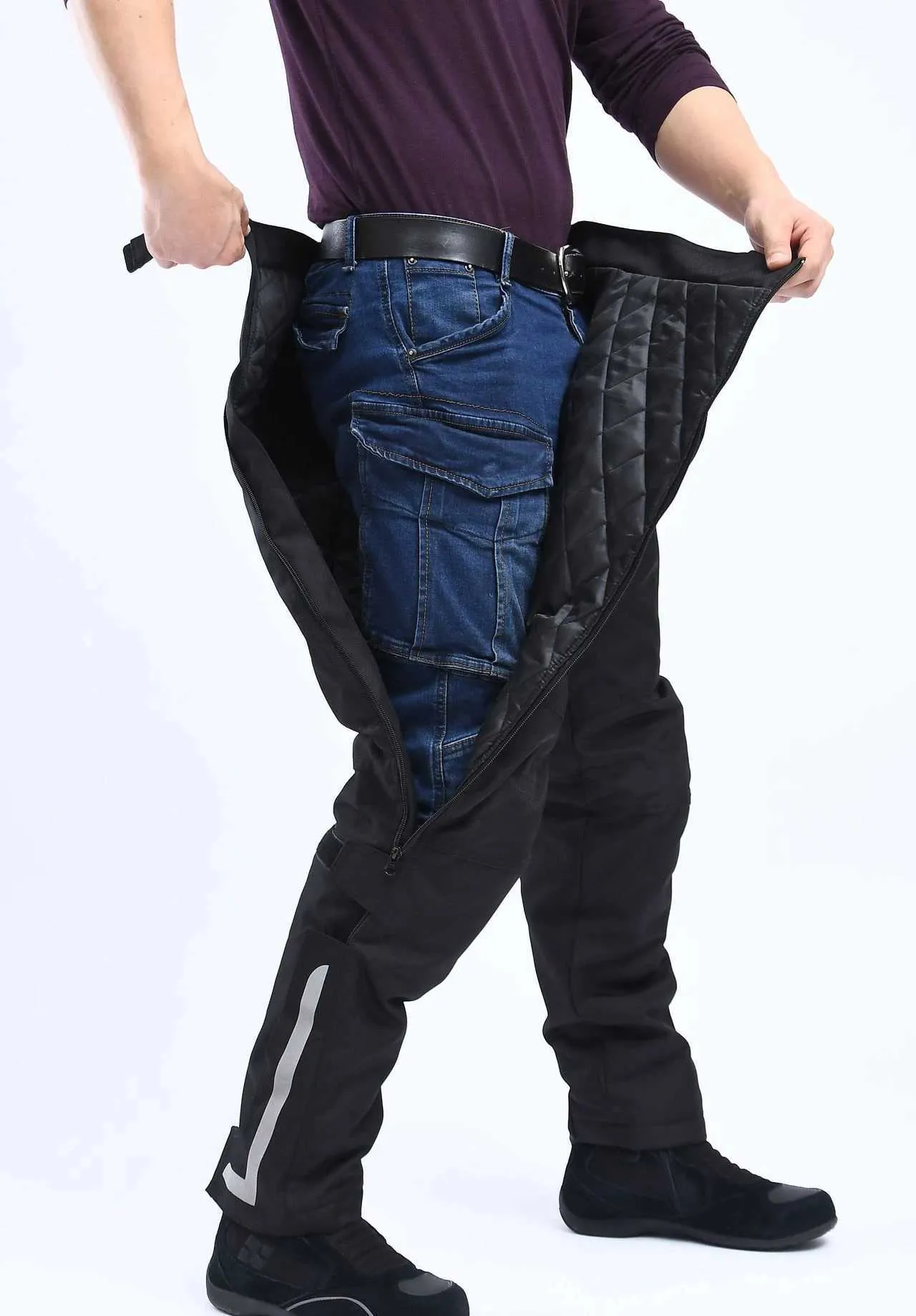 CE Approved Winter Motorcycle Pants Quick Release Moto Pants Men