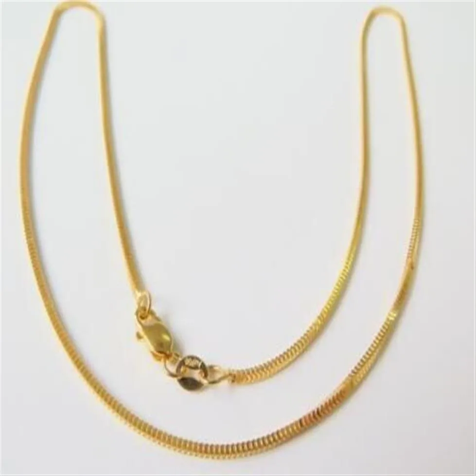 17 7 polegadas 18K Colar de corrente de ouro amarelo sólido Menwomen Milan Chain 2 7-3G2298