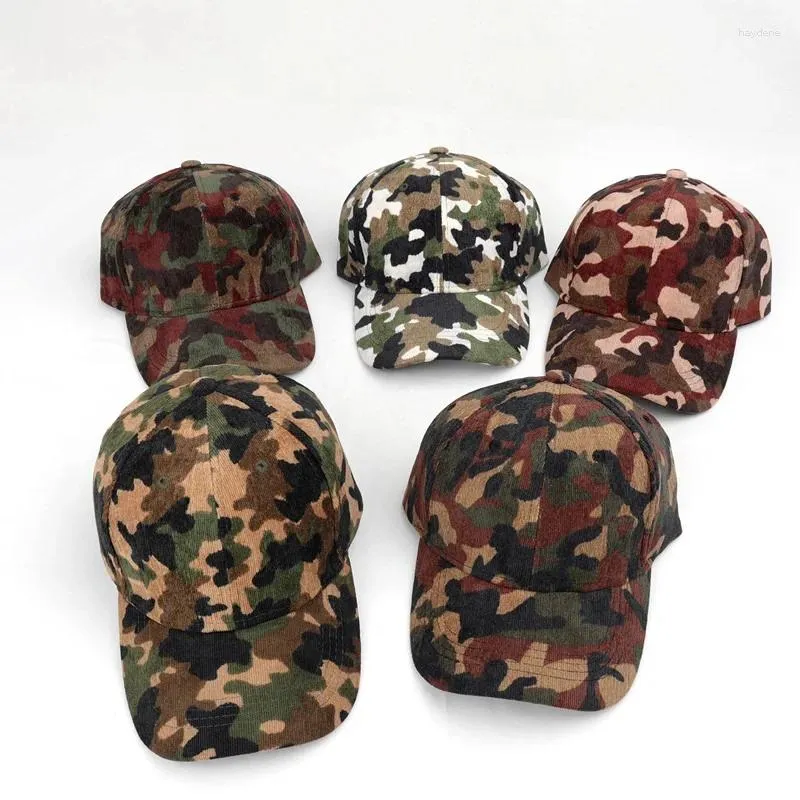 Ball Caps Camouflage Adjustable Corduroy Men Sun Protection Baseball Cap Shade Outdoor Women Spring Autumn Dad Hat Snapback