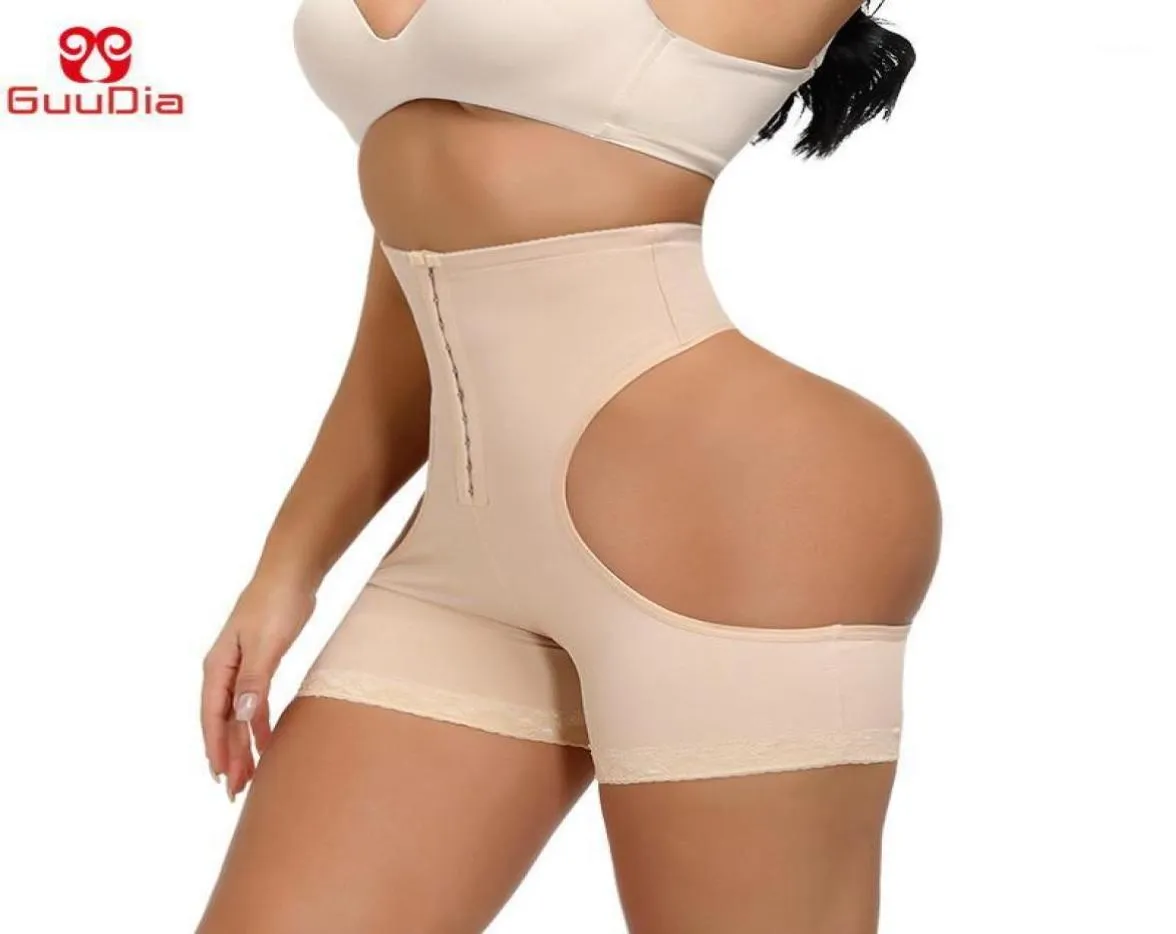 Guudia bulifter shapers body shaper push up girdle hi midje cincher mage kontroll trosor med krok sexig thong shapewear19544777