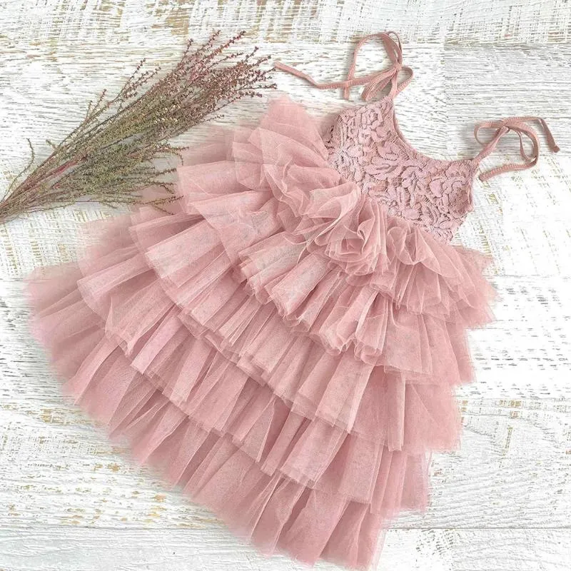 Robes de fille mignonnes rose rose robe salon