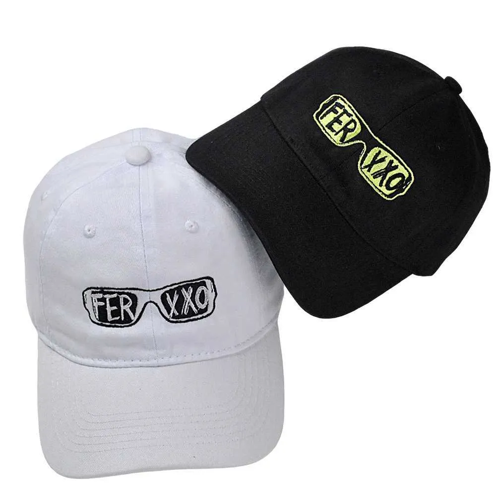 Top kapakları işlemeli ferxxo baba şapka Feid beyzbol şapkası pamuk ayarlanabilir yaz rahat kadın plaj şapka kamyoncu şapkaları j231223