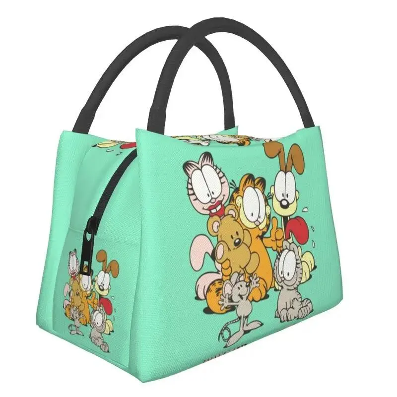 Bags Custom Garfields And Friends Cat Lunch Bag Men Women Thermal Cooler Insulated Lunch Boxes for Office Travel