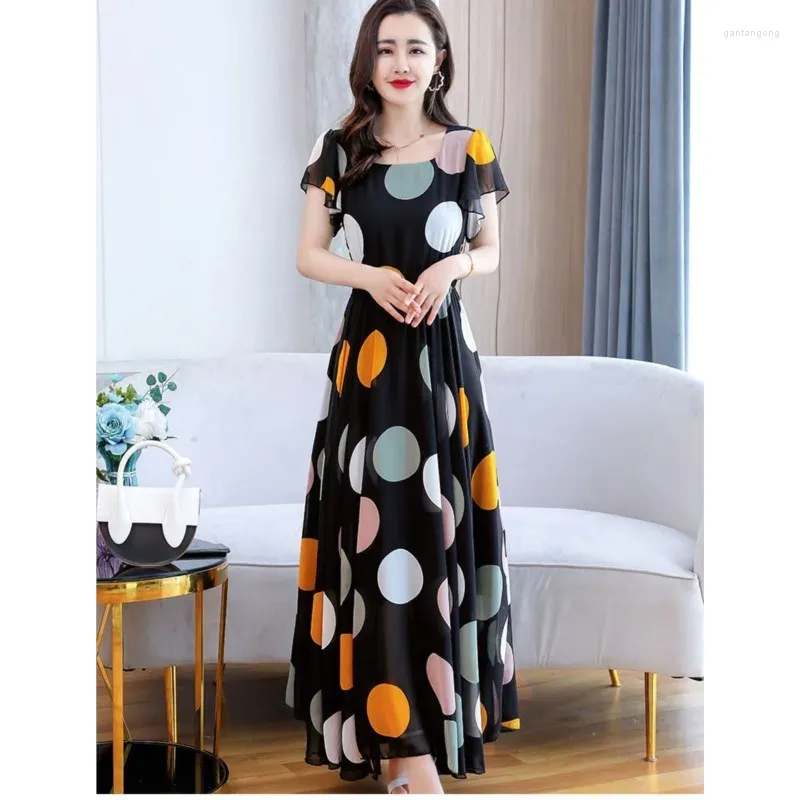 Casual Dresses Women's Summer Long Dress White Short Sleeves Elegant And Beautiful Vesidos Party Sexy Evening For Women 2023