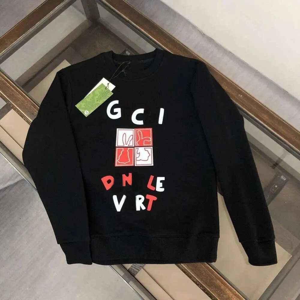 Designer Luxury Guggi Classic High Version High Label 2023 Nouveau motif de lettre Impression à sweat à capuche court haut de gamme Pilluche à manches longues