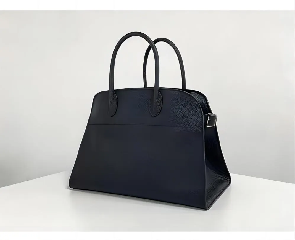 Black Suede Large Capacity Tote Bag With Interior Card Slots